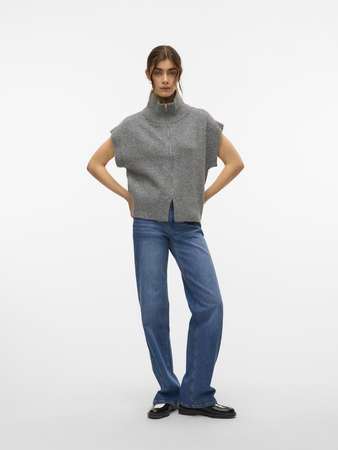 VMBANG Pullover - Medium Grey Melange - VERO MODA & VILA Bergvik